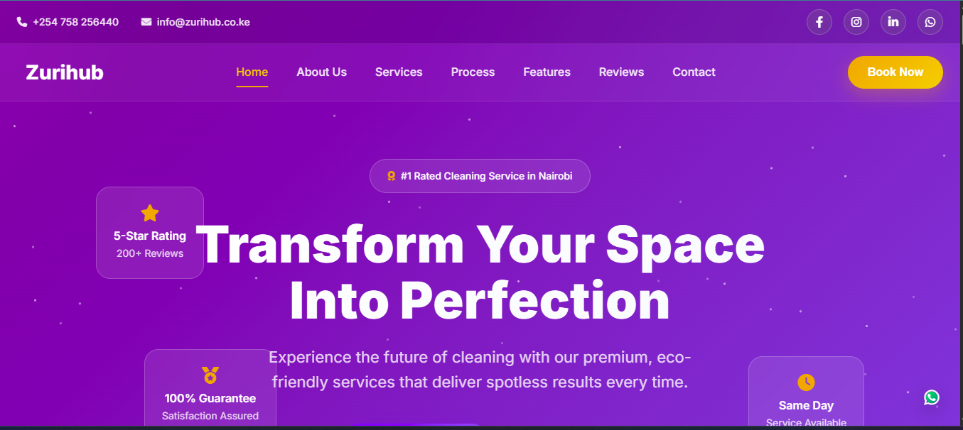 Zuri Services booking platform